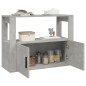 Credenza Grigio Cemento 80x30x60 cm in Legno Multistrato Credenza Grigio Cemento 80x30x60 cm in Legno Multistrato