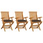 vidaXL Sedie da Giardino e Cuscini Grigio Talpa 3 pz in Massello di Teak vidaXL Sedie da Giardino e Cuscini Grigio Talpa 3 pz in Massello di Teak