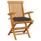 vidaXL Sedie da Giardino e Cuscini Grigio Talpa 3 pz in Massello di Teak vidaXL Sedie da Giardino e Cuscini Grigio Talpa 3 pz in Massello di Teak