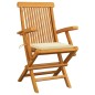 vidaXL Sedie da Giardino con Cuscini Crema 6 pz in Massello di Teak vidaXL Sedie da Giardino con Cuscini Crema 6 pz in Massello di Teak