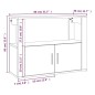 Credenza Grigio Cemento 80x30x60 cm in Legno Multistrato Credenza Grigio Cemento 80x30x60 cm in Legno Multistrato