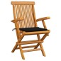 vidaXL Sedie da Giardino con Cuscini Neri 6 pz in Massello di Teak vidaXL Sedie da Giardino con Cuscini Neri 6 pz in Massello di Teak
