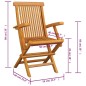 vidaXL Sedie da Giardino con Cuscini Antracite 4 pz Massello di Teak vidaXL Sedie da Giardino con Cuscini Antracite 4 pz Massello di Teak