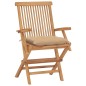 vidaXL Sedie da Giardino con Cuscini Beige 4 pz Massello di Teak vidaXL Sedie da Giardino con Cuscini Beige 4 pz Massello di Teak