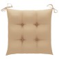 vidaXL Sedie da Giardino con Cuscini Beige 4 pz Massello di Teak vidaXL Sedie da Giardino con Cuscini Beige 4 pz Massello di Teak