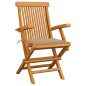 vidaXL Sedie da Giardino con Cuscini Beige 8 pz in Massello di Teak vidaXL Sedie da Giardino con Cuscini Beige 8 pz in Massello di Teak