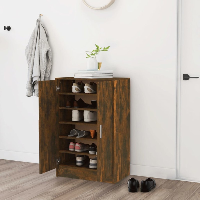Scarpiera Rovere Fumo 60x35x92 cm in Legno Multistrato Scarpiera Rovere Fumo 60x35x92 cm in Legno Multistrato