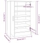 Scarpiera Rovere Fumo 60x35x92 cm in Legno Multistrato Scarpiera Rovere Fumo 60x35x92 cm in Legno Multistrato