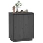 Credenza Grigia 60x34x75 cm in Legno Massello di Pino Credenza Grigia 60x34x75 cm in Legno Massello di Pino