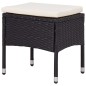 vidaXL Set Mobili da Pranzo per Giardino 5 pz Nero Polyrattan e Vetro vidaXL Set Mobili da Pranzo per Giardino 5 pz Nero Polyrattan e Vetro