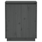 Credenza Grigia 60x34x75 cm in Legno Massello di Pino Credenza Grigia 60x34x75 cm in Legno Massello di Pino