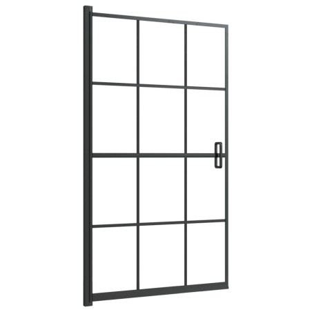 vidaXL Pannello per Box Doccia in ESG 80x140 cm Nero