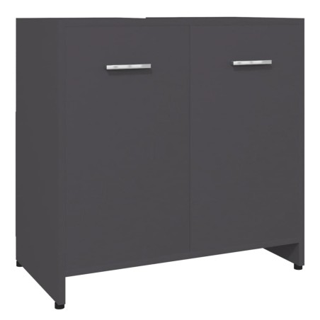 Armadio da Bagno Grigio 60x33x61 cm in Truciolato