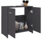 Armadio da Bagno Grigio 60x33x61 cm in Truciolato Armadio da Bagno Grigio 60x33x61 cm in Truciolato