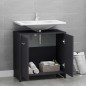 Armadio da Bagno Grigio 60x33x61 cm in Truciolato Armadio da Bagno Grigio 60x33x61 cm in Truciolato