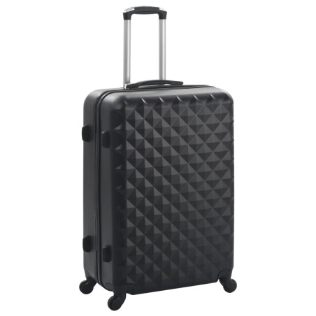 vidaXL Set Trolley a Custodia Rigida 3 pz Nero in ABS