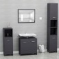 Armadio da Bagno Grigio 60x33x61 cm in Truciolato Armadio da Bagno Grigio 60x33x61 cm in Truciolato