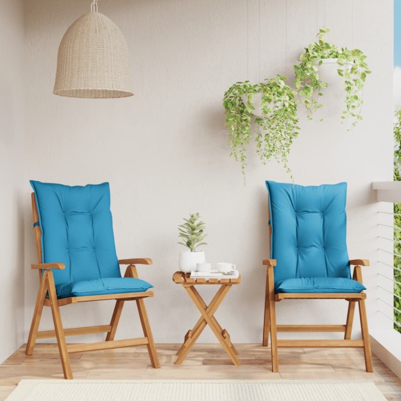 vidaXL Sedie da Giardino Reclinabili con Cuscini 2 pz in Legno di Teak vidaXL Sedie da Giardino Reclinabili con Cuscini 2 pz in Legno di Teak