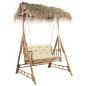 vidaXL Dondolo da Giardino 2 Posti Cuscini Foglie di Palma 202cm Bambù vidaXL Dondolo da Giardino 2 Posti Cuscini Foglie di Palma 202cm Bambù