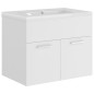 vidaXL Mobile Bagno con Lavabo Integrato Bianco in Truciolato vidaXL Mobile Bagno con Lavabo Integrato Bianco in Truciolato