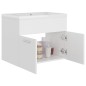 vidaXL Mobile Bagno con Lavabo Integrato Bianco in Truciolato vidaXL Mobile Bagno con Lavabo Integrato Bianco in Truciolato