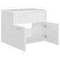 vidaXL Mobile Bagno con Lavabo Integrato Bianco in Truciolato vidaXL Mobile Bagno con Lavabo Integrato Bianco in Truciolato