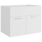 vidaXL Mobile Bagno con Lavabo Integrato Bianco in Truciolato vidaXL Mobile Bagno con Lavabo Integrato Bianco in Truciolato