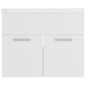 vidaXL Mobile Bagno con Lavabo Integrato Bianco in Truciolato vidaXL Mobile Bagno con Lavabo Integrato Bianco in Truciolato