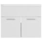 vidaXL Mobile da Bagno con Lavabo Bianco e Rovere Sonoma in Truciolato vidaXL Mobile da Bagno con Lavabo Bianco e Rovere Sonoma in Truciolato