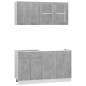 vidaXL Set Armadi da Cucina 4 pz Grigio Cemento in Truciolato vidaXL Set Armadi da Cucina 4 pz Grigio Cemento in Truciolato