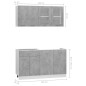 vidaXL Set Armadi da Cucina 4 pz Grigio Cemento in Truciolato vidaXL Set Armadi da Cucina 4 pz Grigio Cemento in Truciolato