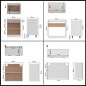 vidaXL Set Armadi da Cucina 4 pz Grigio Cemento in Truciolato vidaXL Set Armadi da Cucina 4 pz Grigio Cemento in Truciolato