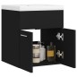 vidaXL Mobile da Bagno con Lavabo Integrato Nero in Truciolato vidaXL Mobile da Bagno con Lavabo Integrato Nero in Truciolato