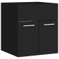 vidaXL Mobile da Bagno con Lavabo Integrato Nero in Truciolato vidaXL Mobile da Bagno con Lavabo Integrato Nero in Truciolato