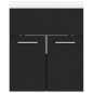 vidaXL Mobile da Bagno con Lavabo Integrato Nero in Truciolato vidaXL Mobile da Bagno con Lavabo Integrato Nero in Truciolato