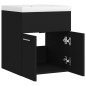 vidaXL Mobile da Bagno con Lavabo Integrato Nero in Truciolato vidaXL Mobile da Bagno con Lavabo Integrato Nero in Truciolato
