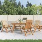 vidaXL Sedie da Giardino Reclinabili con Cuscini 4 pz in Legno di Teak vidaXL Sedie da Giardino Reclinabili con Cuscini 4 pz in Legno di Teak