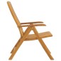 vidaXL Sedie da Giardino Reclinabili con Cuscini 4 pz in Legno di Teak vidaXL Sedie da Giardino Reclinabili con Cuscini 4 pz in Legno di Teak