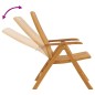vidaXL Sedie da Giardino Reclinabili con Cuscini 4 pz in Legno di Teak vidaXL Sedie da Giardino Reclinabili con Cuscini 4 pz in Legno di Teak