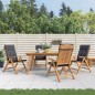 vidaXL Sedie da Giardino Reclinabili con Cuscini 4 pz in Legno di Teak vidaXL Sedie da Giardino Reclinabili con Cuscini 4 pz in Legno di Teak