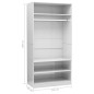 Armadio Bianco Lucido 100x50x200 cm in Truciolato
