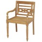 Sedie Batavia 2 pz in Legno Massello di Teak Sedie Batavia 2 pz in Legno Massello di Teak