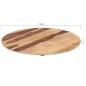 vidaXL Piano Tavolo in Legno Massello di Acacia Rotondo 25-27 mm 70 cm vidaXL Piano Tavolo in Legno Massello di Acacia Rotondo 25-27 mm 70 cm