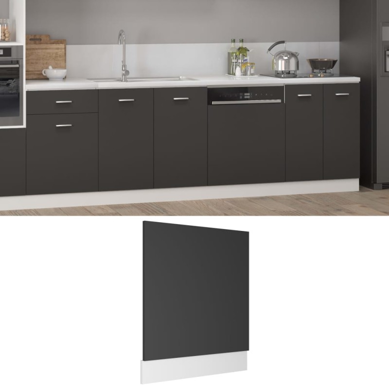 Pannello Lavastoviglie Grigio 59,5x3x67 cm in Truciolato Pannello Lavastoviglie Grigio 59,5x3x67 cm in Truciolato
