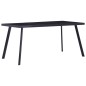 vidaXL Tavolo da Pranzo Nero 180x90x75 cm in Vetro Temperato vidaXL Tavolo da Pranzo Nero 180x90x75 cm in Vetro Temperato