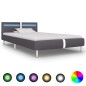 vidaXL Giroletto con LED Grigio in Similpelle 90x200 cm vidaXL Giroletto con LED Grigio in Similpelle 90x200 cm