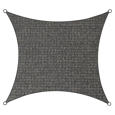 Livin'outdoor Vela Parasole Iseo HDPE Quadrata 3,6x3,6 m Grigia