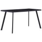 vidaXL Tavolo da Pranzo Nero 140x70x75 cm in Vetro Temperato vidaXL Tavolo da Pranzo Nero 140x70x75 cm in Vetro Temperato