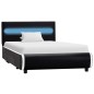 vidaXL Giroletto con LED Nero in Similpelle 90x200 cm vidaXL Giroletto con LED Nero in Similpelle 90x200 cm