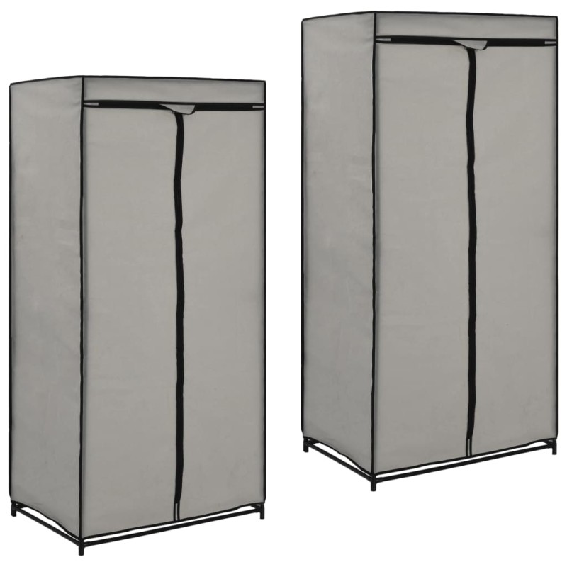 vidaXL Armadio 2 pz Grigio 75x50x160 cm vidaXL Armadio 2 pz Grigio 75x50x160 cm